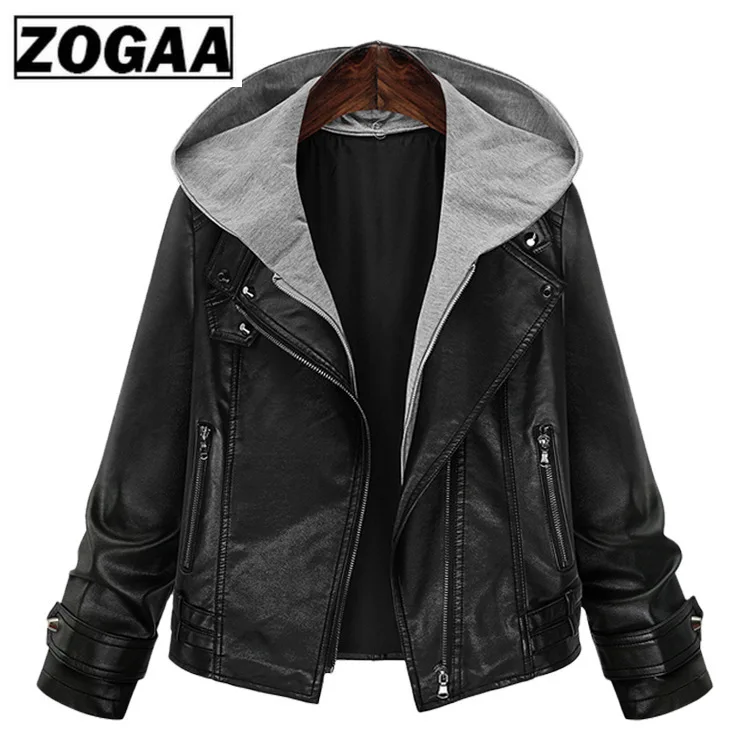 Женская кожаная куртка в европейском и американском стиле большие размеры