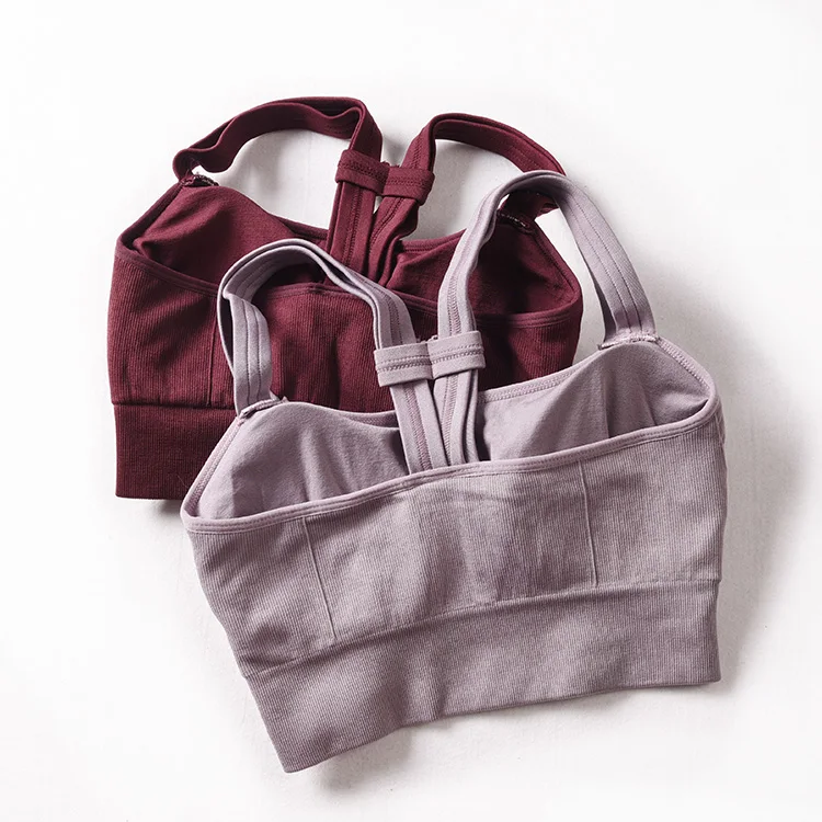 Спортивные топы бюстгальтеры для йоги женщин бюстгальтер пуш ап беспроводной