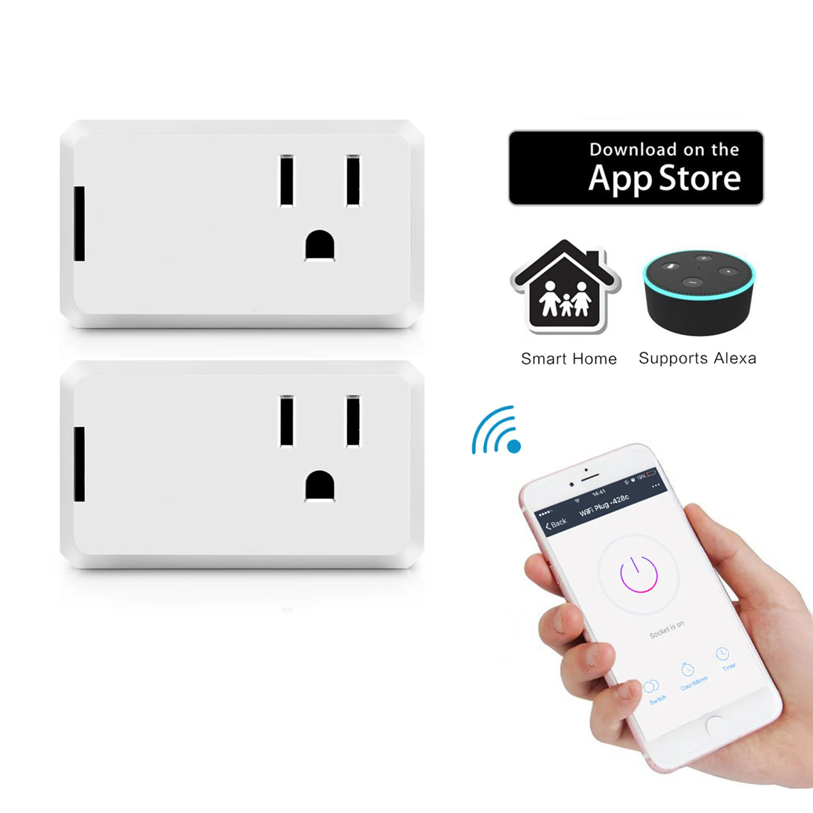 Умная розетка с американской вилкой умная работает совместимым переменным током