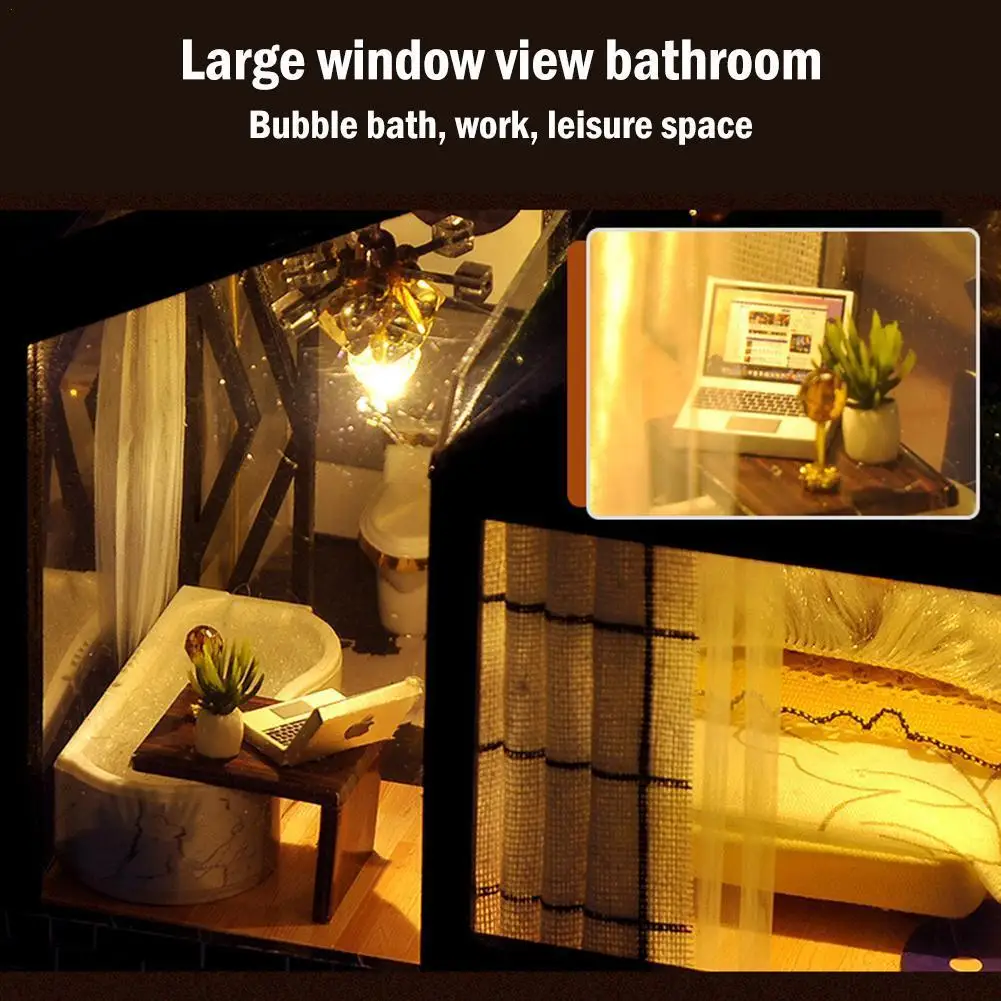 

Diy hut Manhattan villa hand-assembled model toy creative birthday Christmas Valentine's Day Christmas gift Balls For Gift