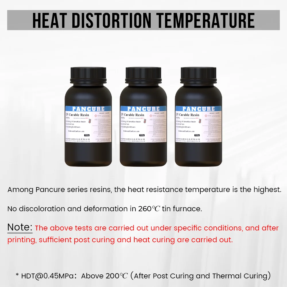 3D-Printer Resin Photon 260℃ High Temperature Resistance UV Sensitive Material LCD DLP SLA 405nm 500g/1000g
