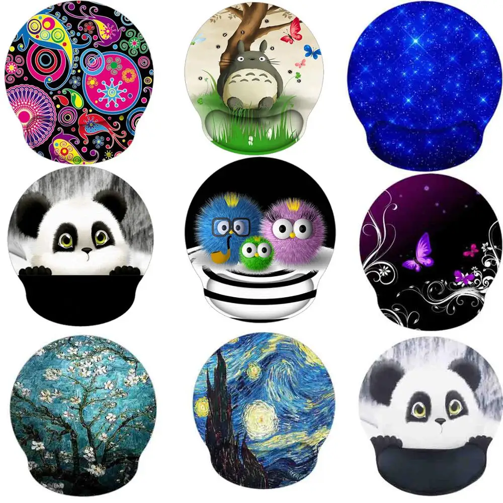 Нескользящий коврик для мыши с эффектом памяти подставкой запястья|Коврики