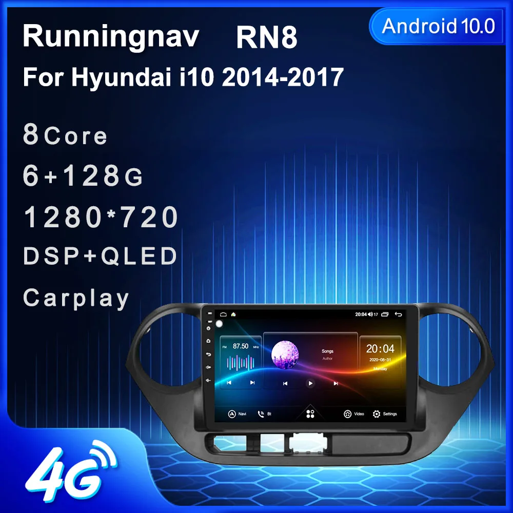 4G LTE Android 10 1 для HYUNDAI i10 2014 2015 2016 2017 мультимедийный стерео автомобильный DVD плеер