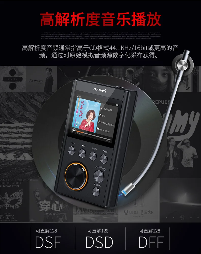 AK SHMCI C5 MP3 плеер обновленная версия DSD128 HIFI музыка Высокое качество Мини Спортивный ЦАП WM8965 процессор NiNTAUS X10
