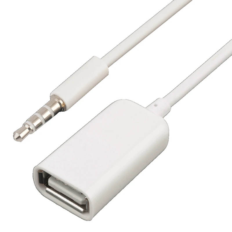 Кабель-адаптер типа папа на USB 2 0 1 шт. 3 5 мм AUX аудио разъем зарядный шнур для