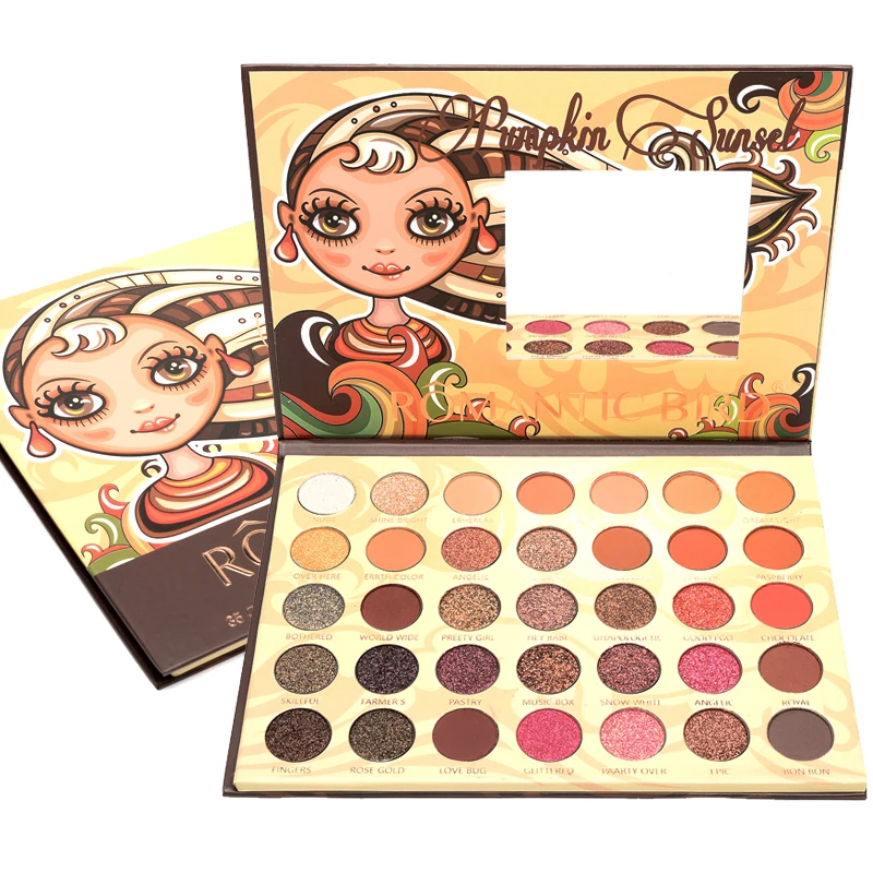 8035 Creamy Eyeshadow Palette 35 Colors Pressed Pigment Eye Shadow Palette Easy To Wear Glitter Shadows Eye Makeup Palette focallur - Цвет: 8035
