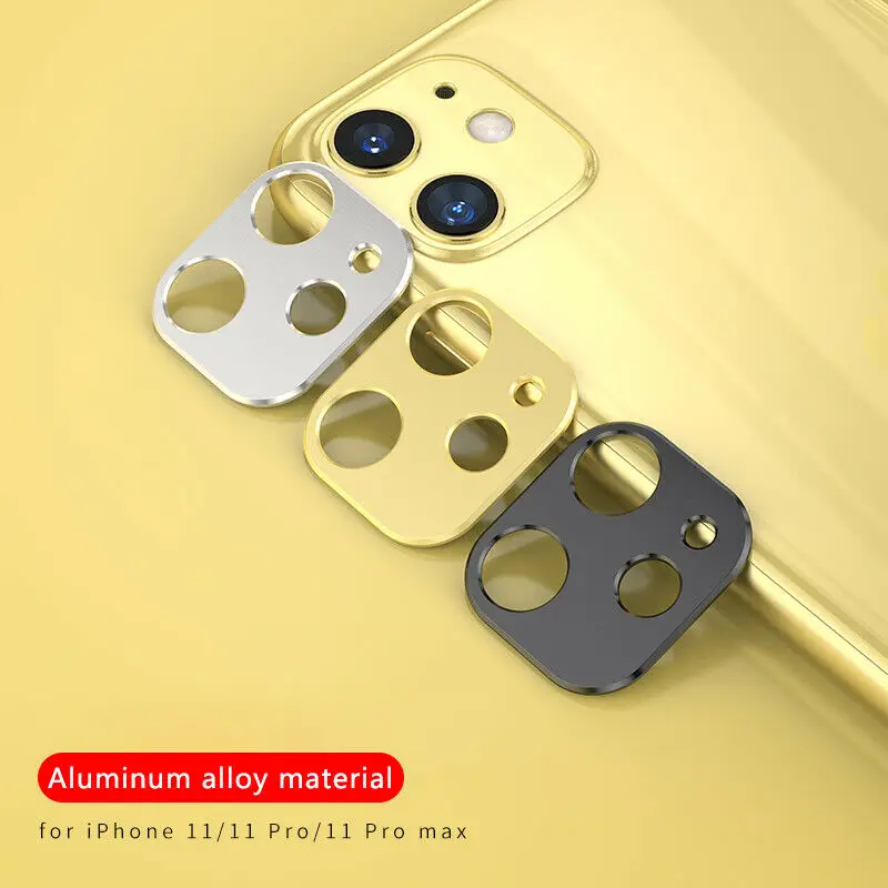 Для iPhone 11 Pro Max полное покрытие металлическая наклейка для объектива камеры