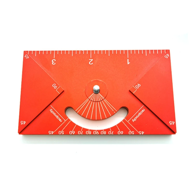 

Aluminum Alloy T-type Hole Dividing Line Ruler Scribing Measuring Angle Gauge Marking Woodworking Tool