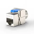 Сетевой разъем Cat 8 40G 2000 МГц RJ45, полностью экранированный безинструментальный модуль Keystone Jack, разъем до PoE + провод LAN 100 Вт