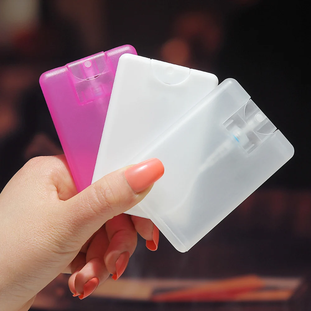 

5Pcs/Set New 20ml Portable Plastic Mini Hand Sanitizer Card Type Perfume Spray Refillable Bottle Moisturizing Water Box