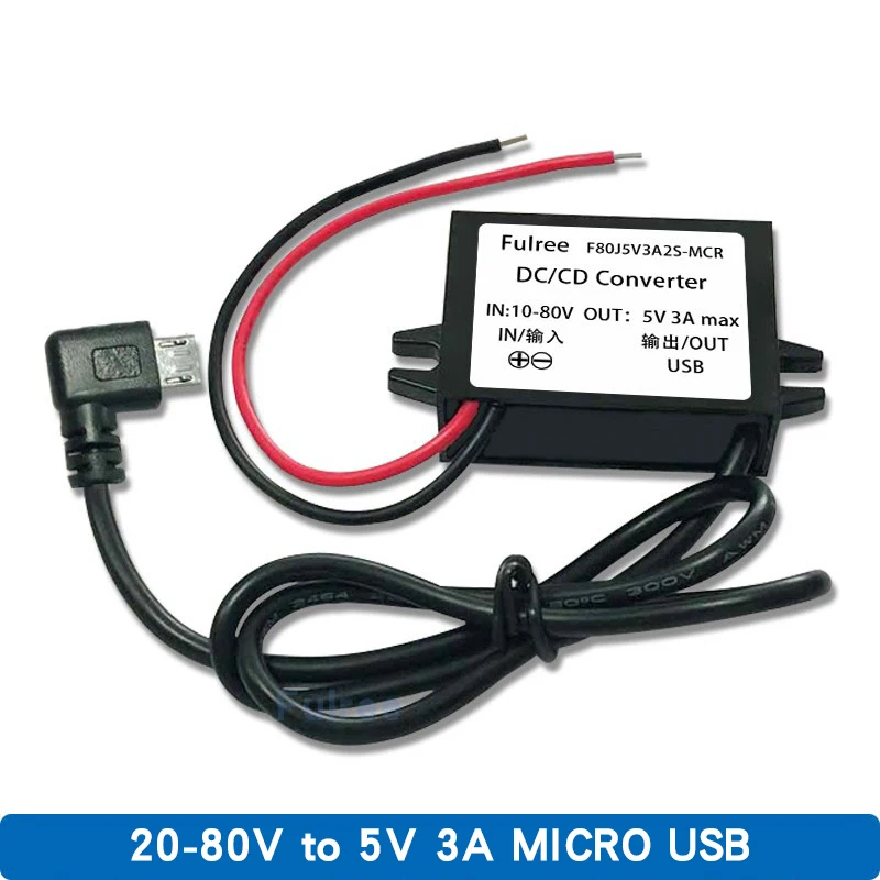 Mini Micro 2 USB 12 В 24 в 36 48 (20 80 в) до 5 3 А|Инверторы и конвертеры| |