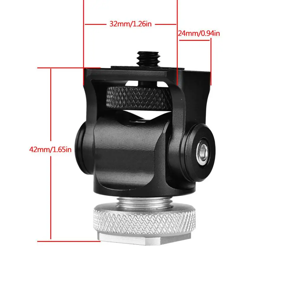 Горячий башмак регулируемое крепление монитора вспышка адаптер микрофон