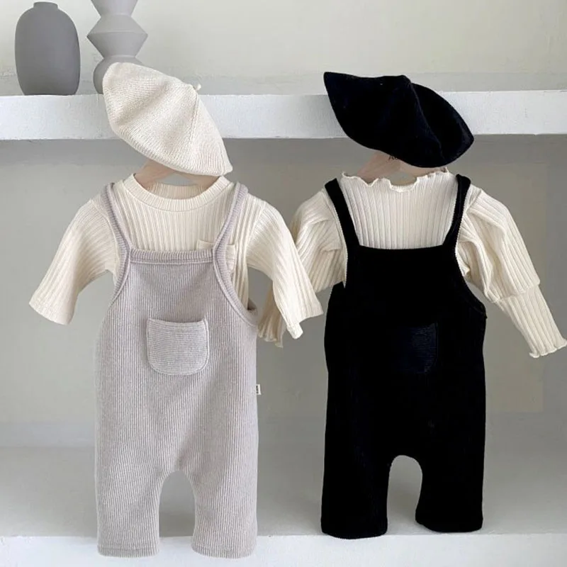 

MILANCEL 2022 Autumn New Baby Clothes Newborn Romper Infant Overalls Korean Toddler Jumpsuit Baby Boy Clothing