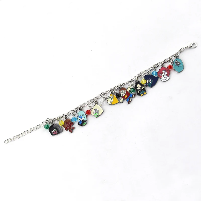 

Hot Anime Catoon 10 Themed Charms Steven Universe Bracelet Assorted Metal Charm Bracelets for Gifts Dropping