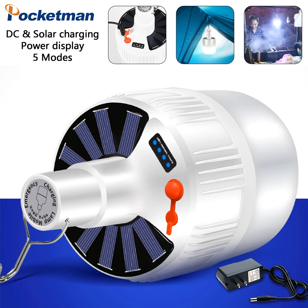 

Portable Solar Charging Bulb Energy-saving Bulb Lamp Frame Mobile Outdoor Camping Power Outage Emergency Lamp Night Market Lamp