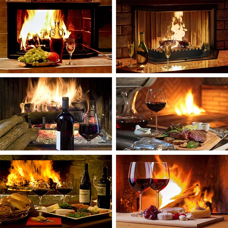 

ZOOYA-5D DIY Diamond Painting Full Circle Red Wine Diamond Embroidery Landscape Painting Rhinestone Fire Handmade Gift