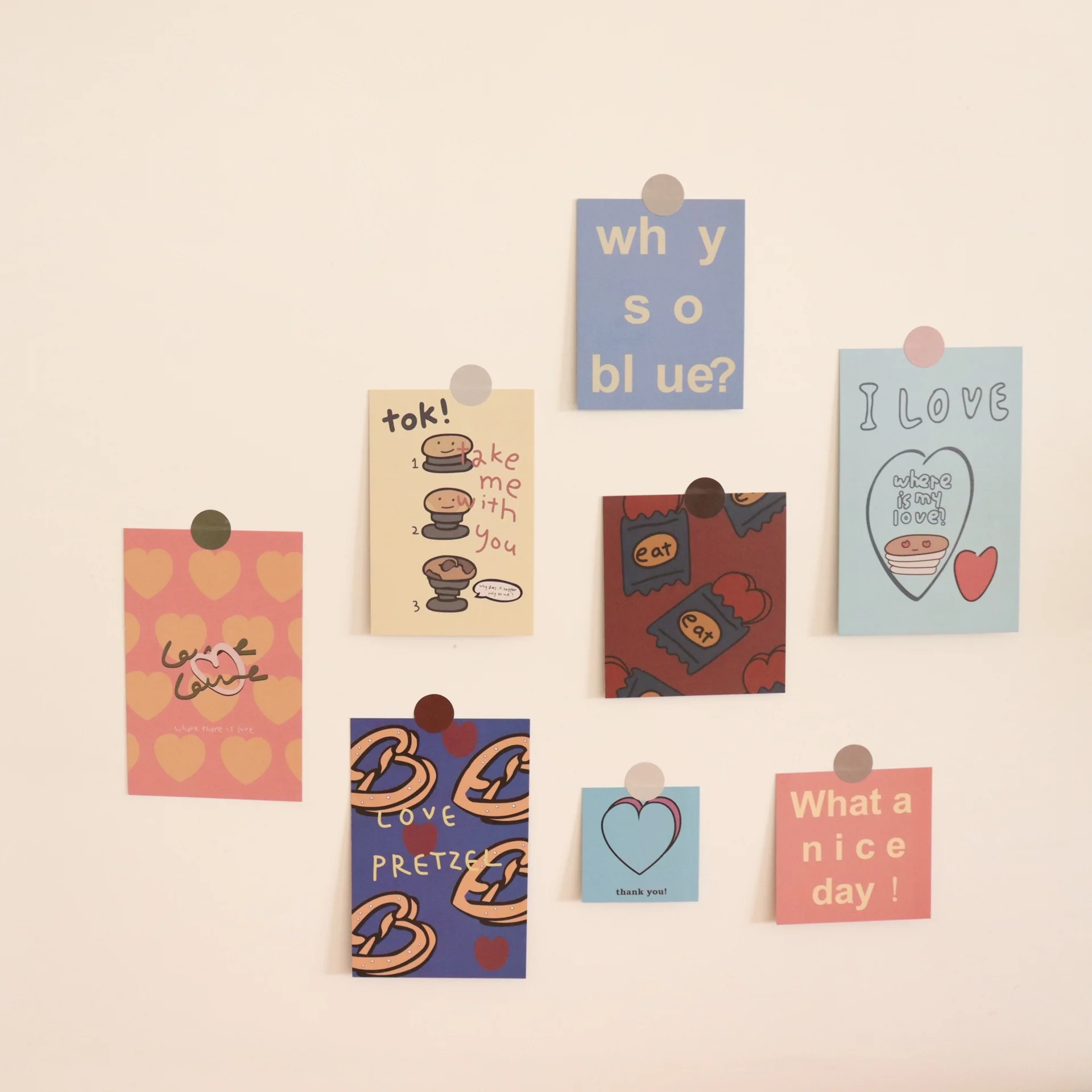 8 листов Набор открыток для торта на день рождения цветная креативная английская