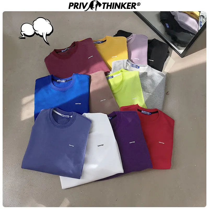 Privathink Harajuku одноцветные женские толстовки с длинным рукавом 2020 Осенние хлопковые