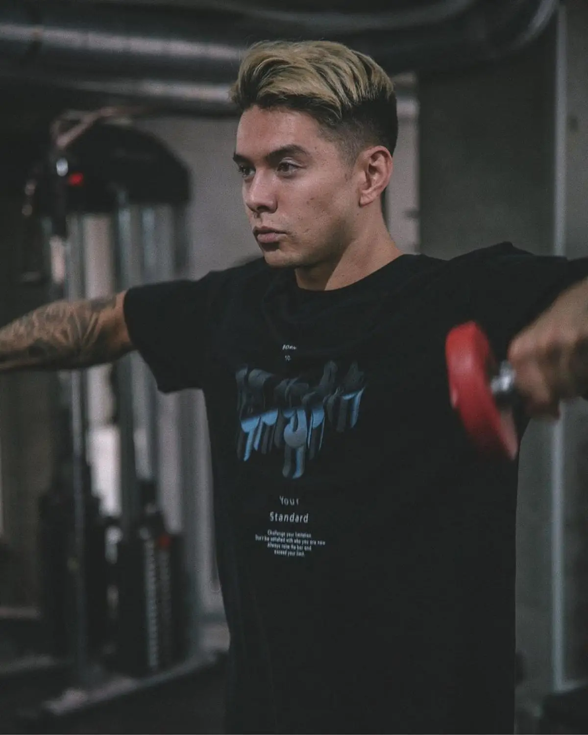 Хлопковая футболка lyft с коротким рукавом для спортзала Мужская Спортивная