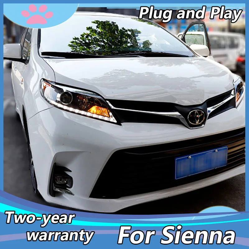 

Car Styling Head Lamp case for Toyota Sienna Headlights LED Headlight DRL Lens Double Beam Bi-Xenon HID