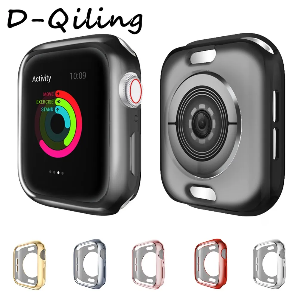 Бампер для apple watch series 3 4 2 1 5 Мягкий защитный чехол из ТПУ Защита задней рамки 42 мм 38