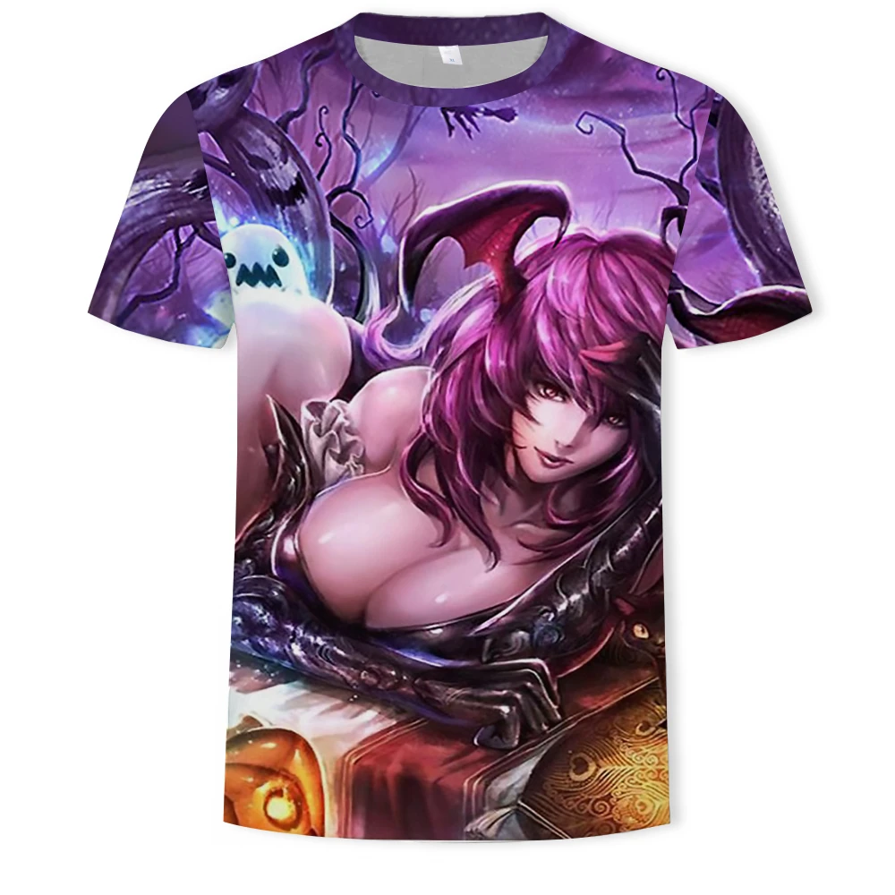 

Short sleeved 3D printed men's T-shirt, casual, fashion, trend, round neck street animation top, summer 2021