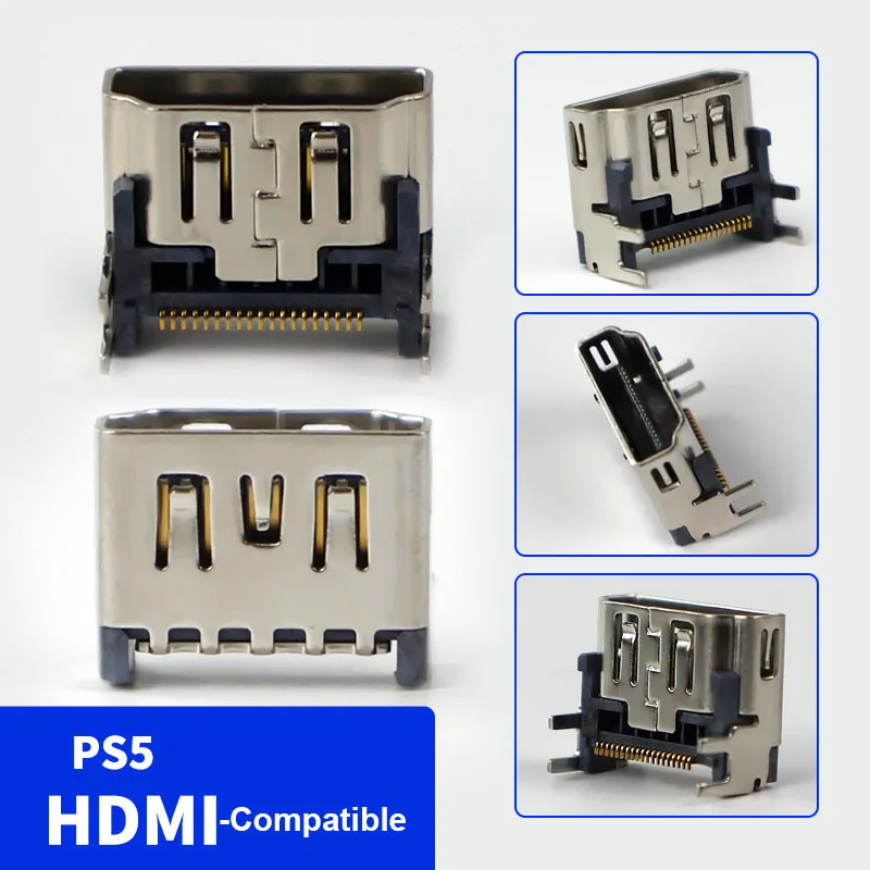 30Pcs HD interface For PS5 HDMI-compatible Port Socket Interface for Sony Play Station 5 Connector