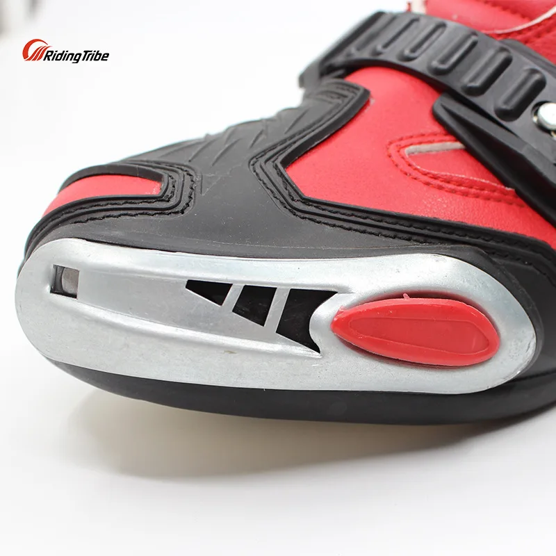 

New motorcycle shorts, equestrian tribal motorcycle speed boots, motorcycle cross-country shoes, black / White / red A009 shoes