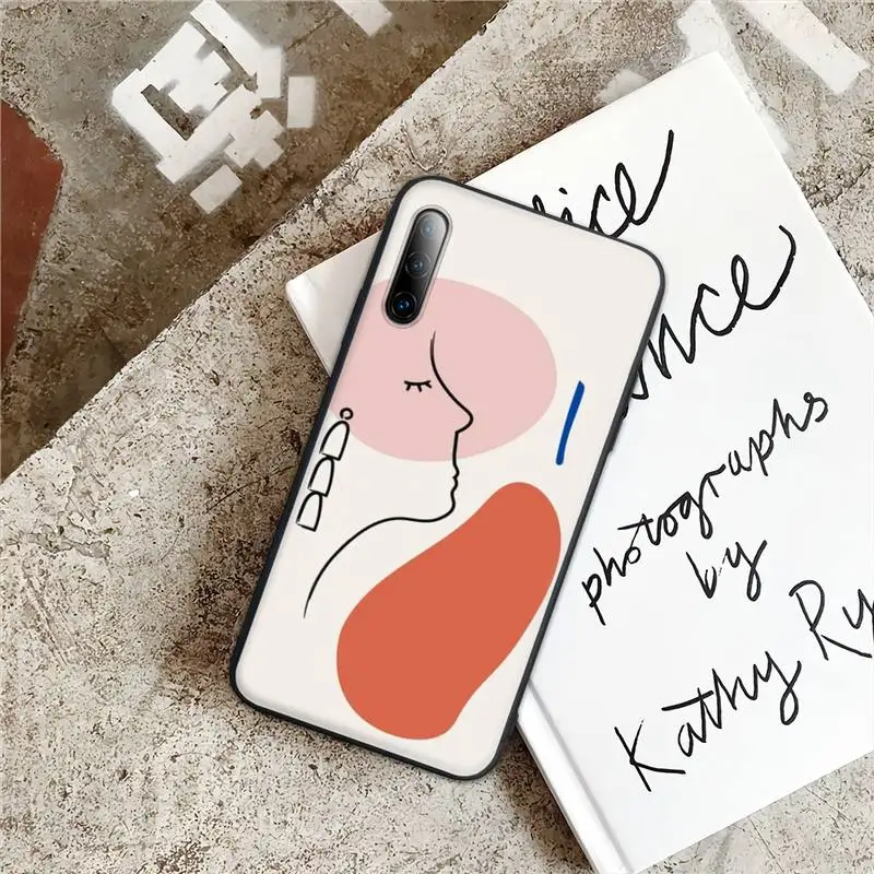 

Abstrato Moda Vintage Black Silicone Mobile Phone Case For Samsung Galaxy S9 S10 S20 S21 S30 Plus Ultra S10e S7 S8 Cover