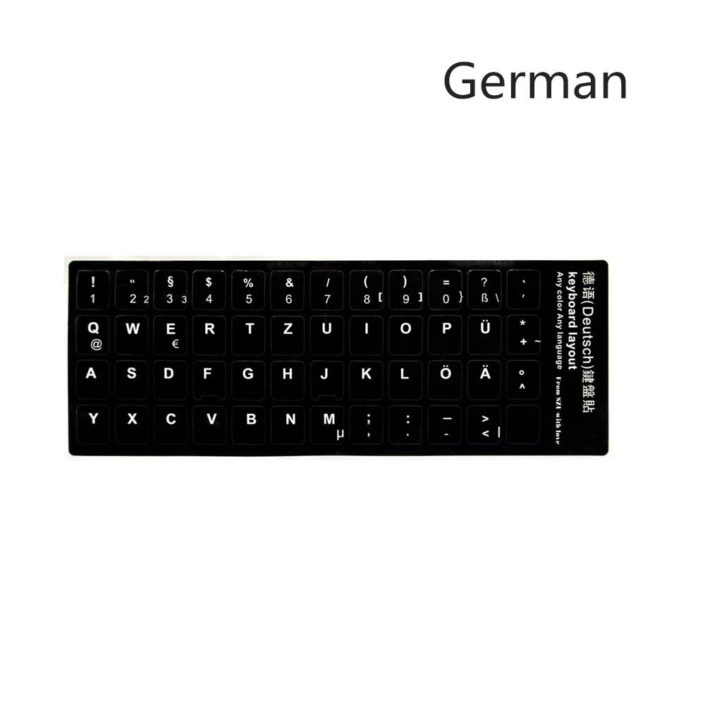 

Keyboard Stickers Alphabet Keyboard Layout Stickers For Laptops Arabic German, Russian, French, Korean, Japanese Spanish Italian