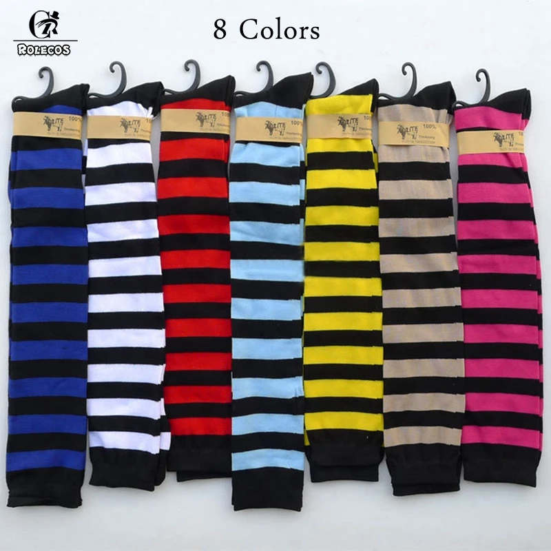 Женские хлопковые чулки ROLECOS красные синие фиолетовые черные белые теплые длиной