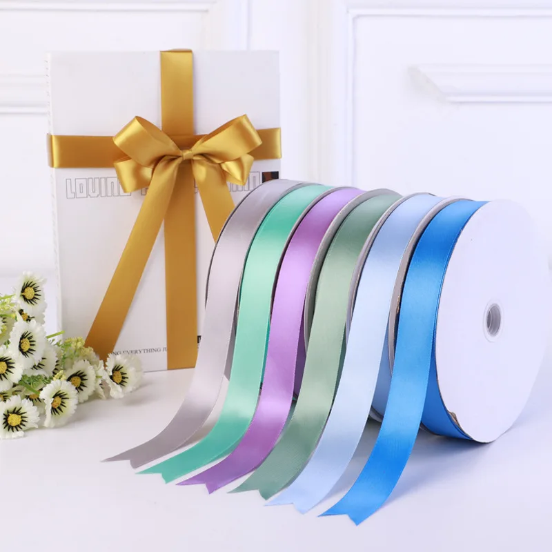 

2cm 91 Meters Silk Ribbon DIY Gift Supply For Rose Flower Wedding Party Decoration Birthday Handmade Gift Invitation Card