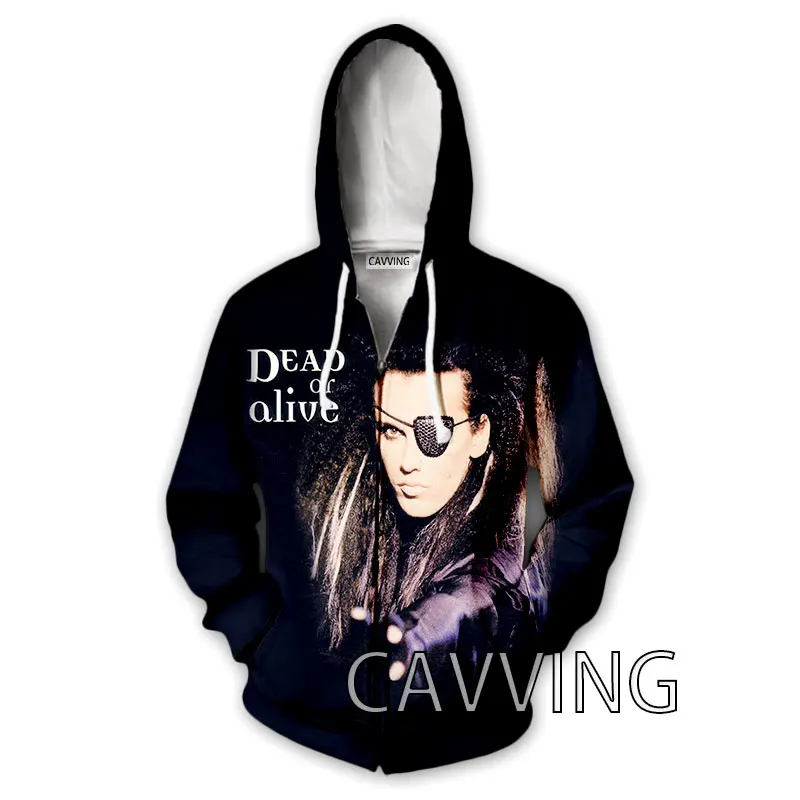CAVVING 3D Print  Dead or Alive Band  Zipper Hoodies Zip Up 