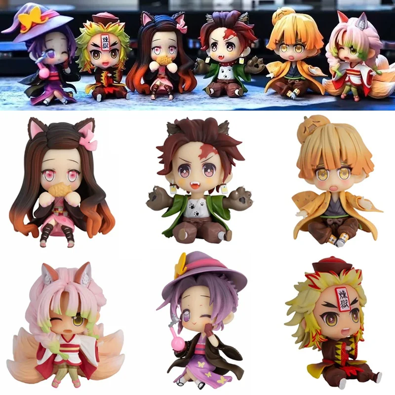 

Anime Demon Slayer Figure Kamado Tanjirou Rengoku Kyoujurou Action Figurine Kimetsu No Yaiba Kanroji Mitsuri Figurine Model Doll