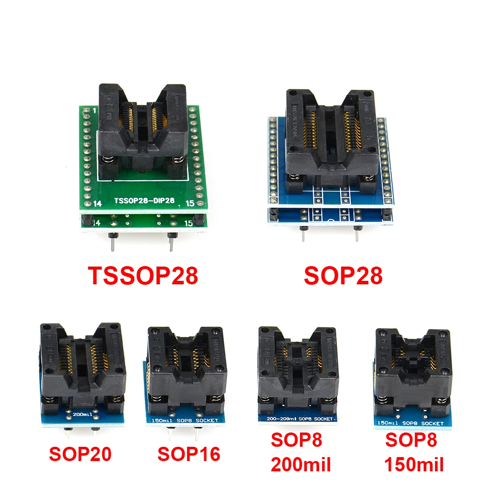 6 шт./лот адаптер TSSOP28 SSOP28 SOP28-DIP28 SOP20 SOP16 SOP8 150mil200mil для DIP8 совместимj tssop20ssop20 tssop8