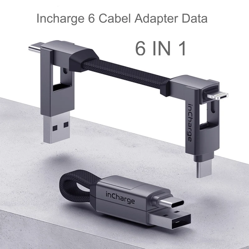 Incharge 6 Cabel адаптер передачи данных Зарядка питания для USB в USB-C Type-c Micro Магнитный