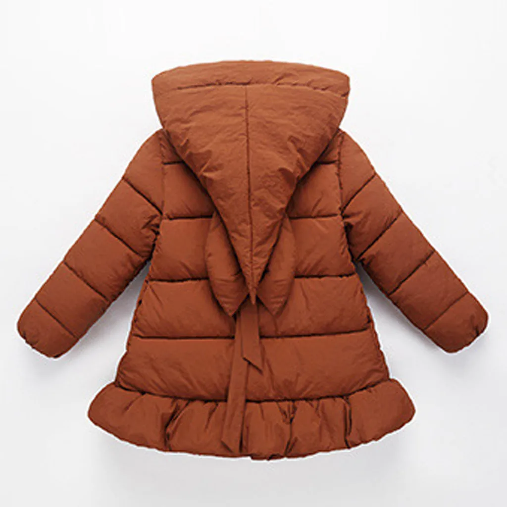 ARLONEET/Осенняя куртка для малышей пальто для девочек Детская верхняя одежда плотные теплые объемные худи для девочек, куртки Детская куртка