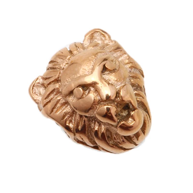 Бусины шармы бусины с львиными головками браслет ручной работы из нержавеющей