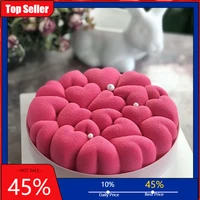 6 splicing love mousse cake baking silicone tool handmade diy french dessert bread making 3d cake baking silicone mold