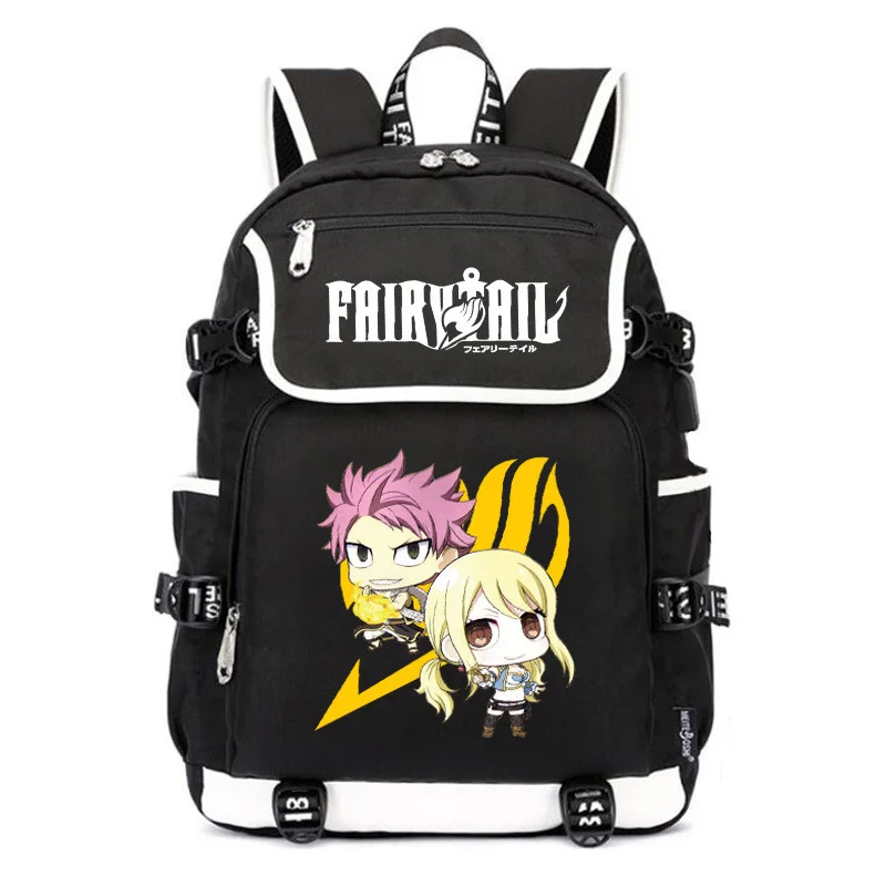 Женский дорожный рюкзак FAIRY TAIL с изображением счастливого кота из мультфильма