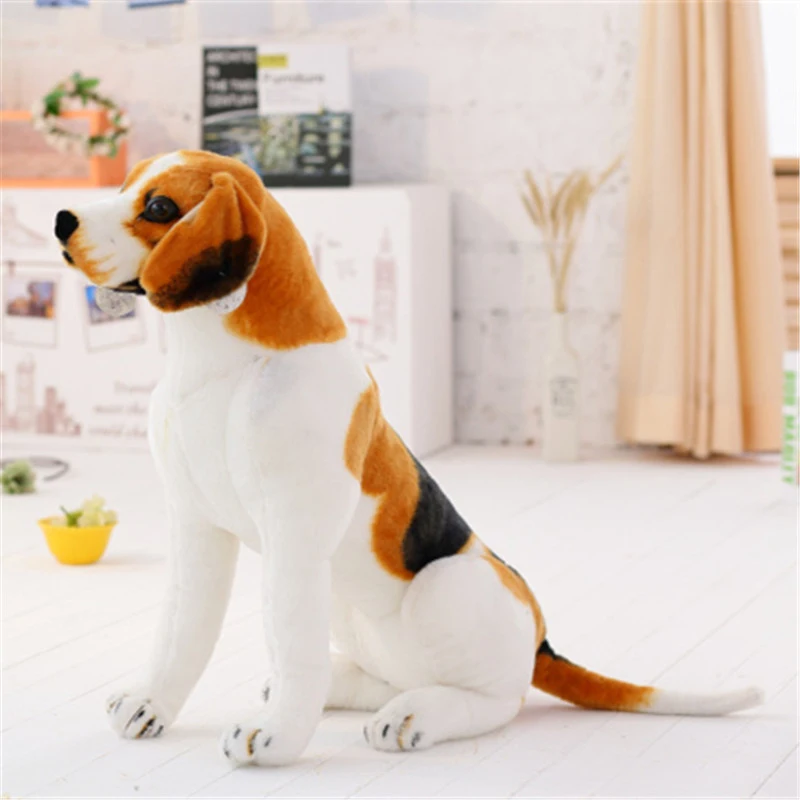 1 шт. 30-90 см мягкие животные плюшевые Beagle Реалистичная игрушечная собака гигантская собака игрушка Реалистичная декорация для дома с животными Детские игрушки подарок для детей