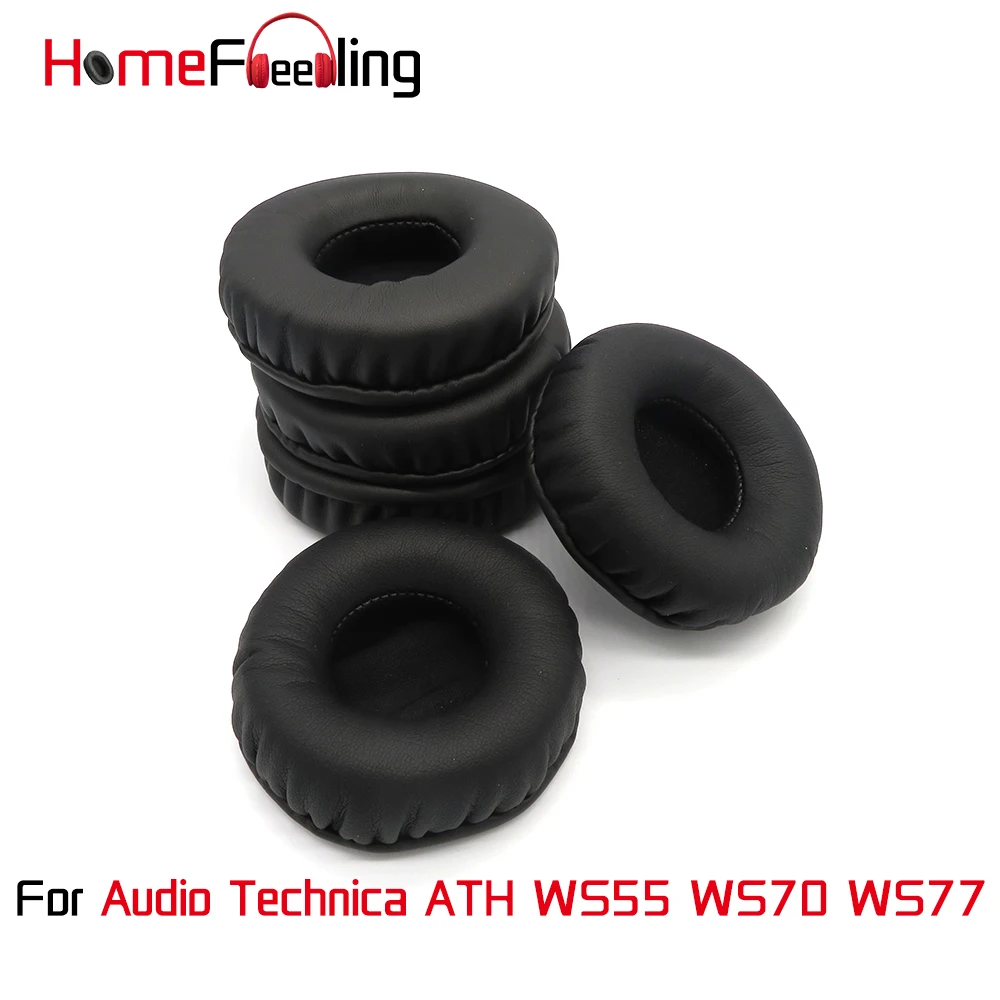 

Амбушюры Homefeeling для Audio Technica ATH WS55 WS70 WS77, круглые универсальные запасные части для Leahter, амбушюры