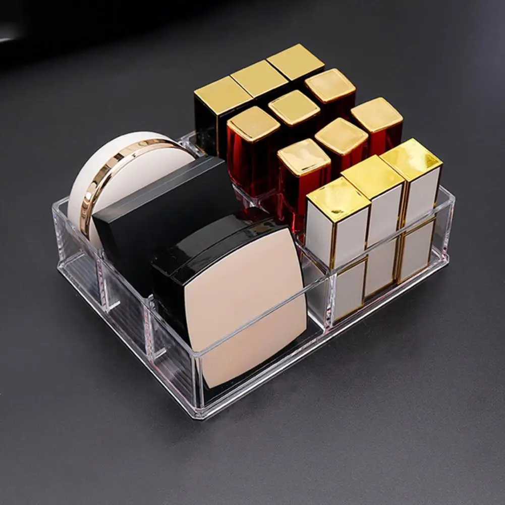 

Makeup Organizer Palette Solid Multi-purpose Large Capacity Clear Plastic Lipstick Cosmetic Storage Case for Bed Room