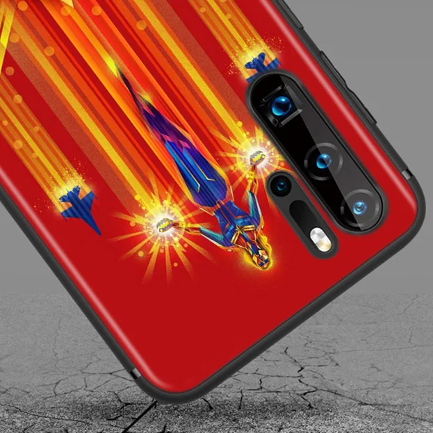 

Marvel Avengers Super Hero Captain Marvel For Huawei P50 P40 P30 P20 P10 P9 P8 Lite E Mini Pro Plus 5G TPU Silicone Phone Case