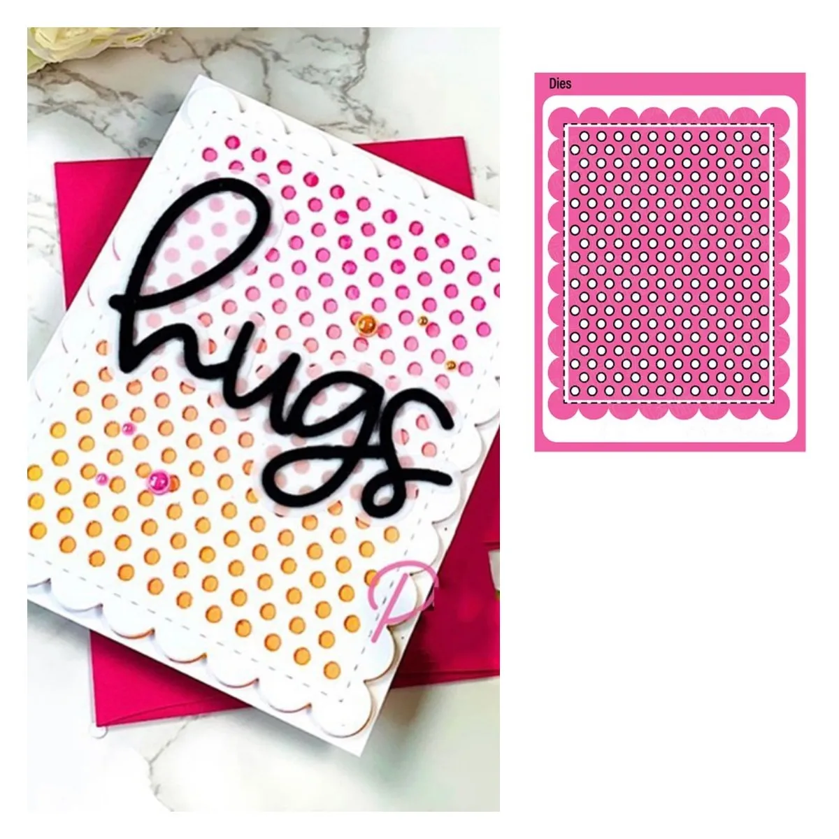 

Pink circle lace 2021 NEW Metal Cutting Dies Scrapbook Diary Decoration Stencil Embossing Template DIY Greeting Card Handmade