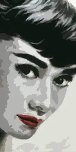 

100%Handmade Audrey Hepburn 30x16 Pop art style Oil Painting