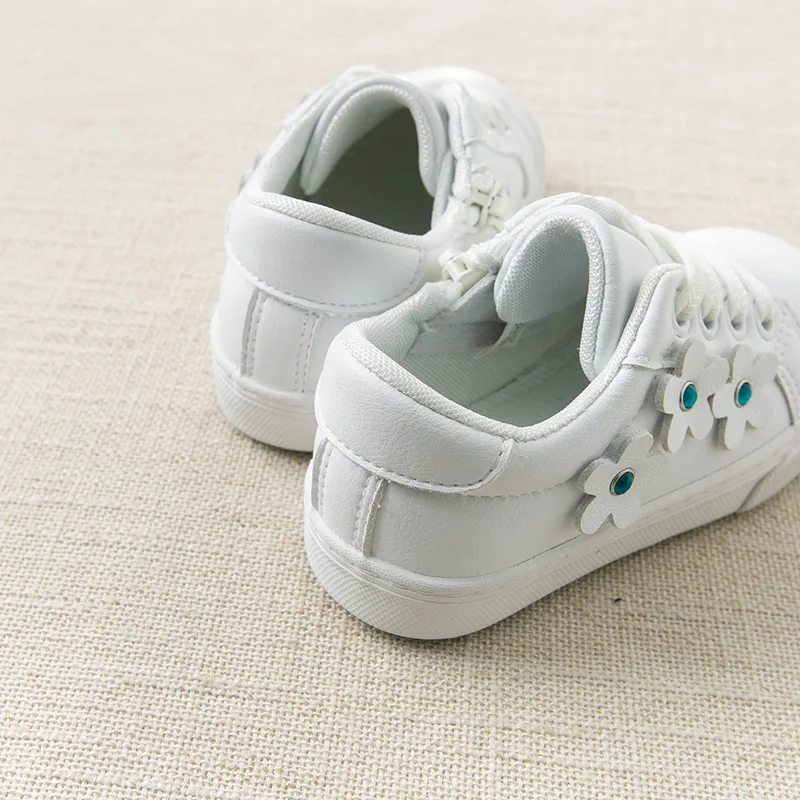 DB13747 Dave Bella spring baby girl casual white solid shoes kids floral brand | Детская одежда и обувь