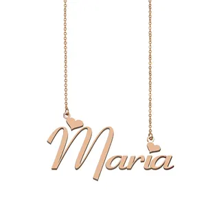 Имя Марии ожерелье на заказ кулон-табличка с именем для женщин девочек Лучшие Друзья День рождения Свадьба рождественские дни матери подарок