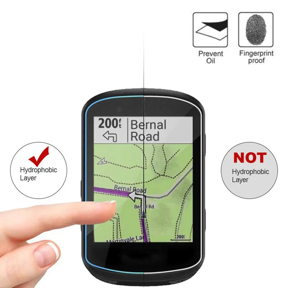 

For Garmin Edge 830 530 1030 Plus GPS Bike Slip-proof Anti-knock Silica Gel Case 9H 3PCS Clear Tempered Glass Screen Protector