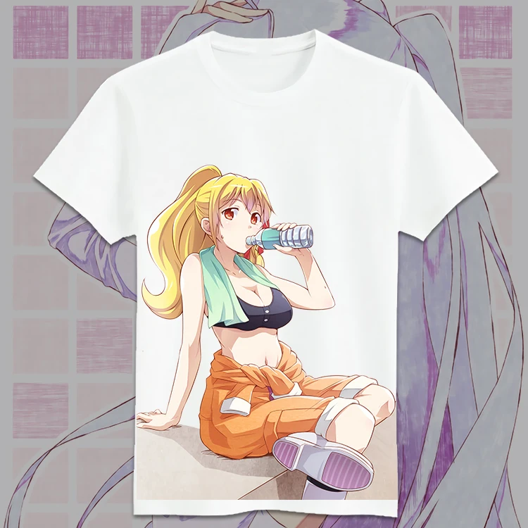 Японский аниме-футболка для косплея Plastic Memories Исла Кинушима Мичиру Картонная печать Летняя футболка Graphic Casual Top Tee on.